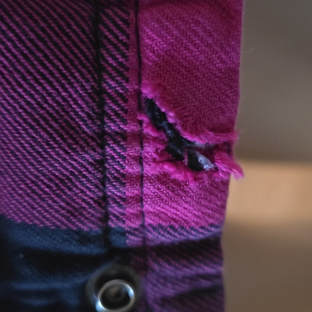Pink and black plaid shacket - Picture 7 of 8
